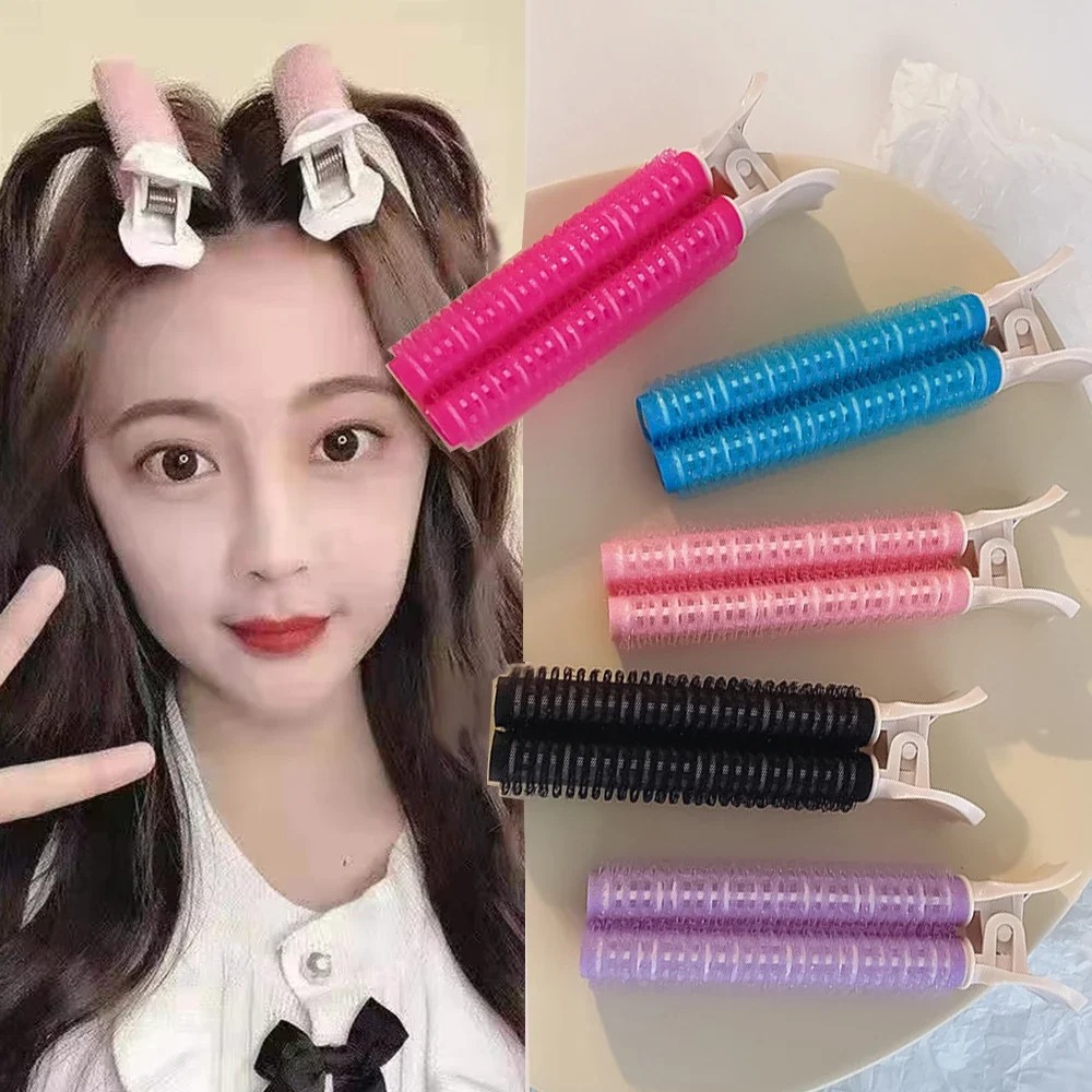 2 pezzi frangia radice dei capelli fermagli per capelli soffici capelli pigri styling superiore barile di arricciatura fermagli per capelli coreani portatili bigodini