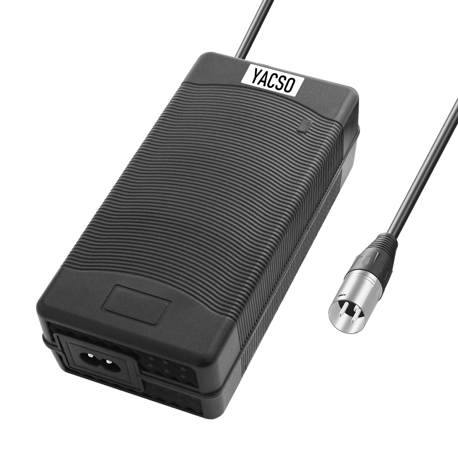 Зарядное устройство YASCO USA Stock 54.6V 2A для литиевых батарей 48V, универсальное зарядное устройство DC & XLR для электровелосипедов и электросамокатов.