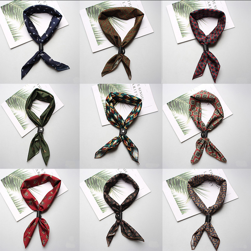 60*60cm masculino senhoras meninos meninas feminino pequeno quadrado designer cachecol masculino acessórios de luxo ascot cravat laços cravat
