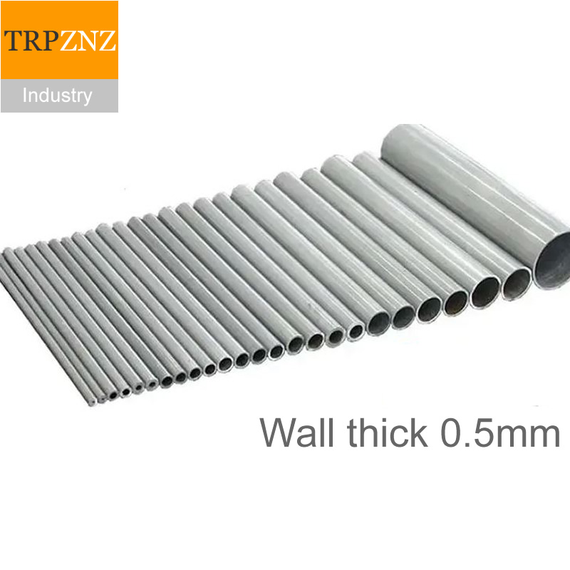 Aluminum Round Tube Thin Wall 0.5mm 6063 Fine-drawn Thin-walled Aluminum Tube Pipe 3mm 3.5mm 4mm 5mm 6mm 7mm 8mm 10mm to 30mm