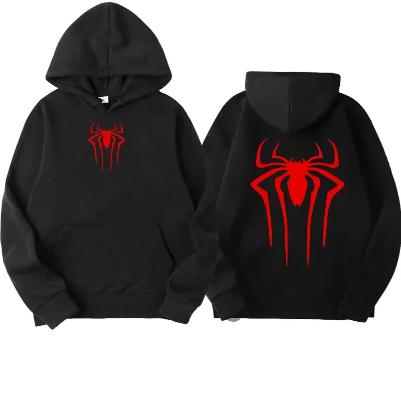 Men's Sweatshirt Fashion Spider Print Hoodie Adult Casual Sports Top Autumn and Winter Outdoor Harajuku Hooded Men and Women Clo