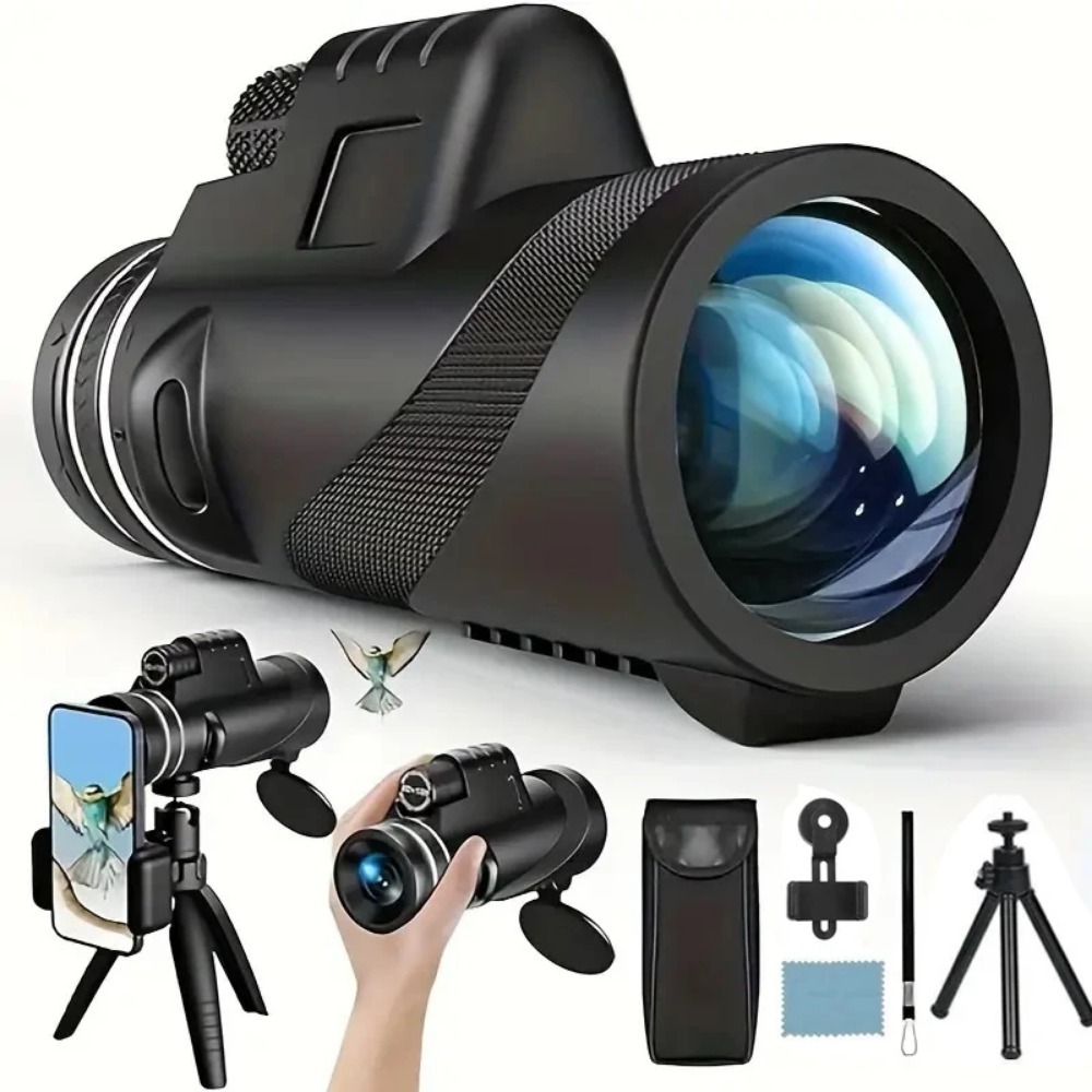 Teleskop przenośny HD 80x100 z zoomem, składany, mini, o dużej mocy, do obserwacji na odległość 5000M, idealny do polowań, sportów, aktywności na świeżym powietrzu, kempingu i podróży.