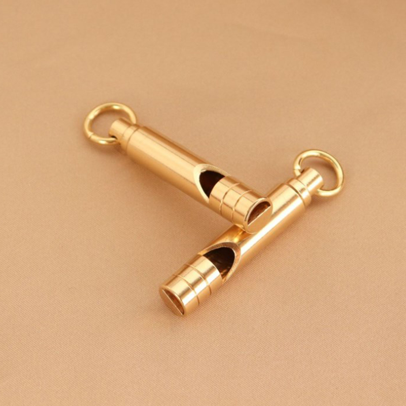 Multifunctional Brass Emergency Survival Whistle Portable Keychain Outdoor Whistle For Camping Hiking