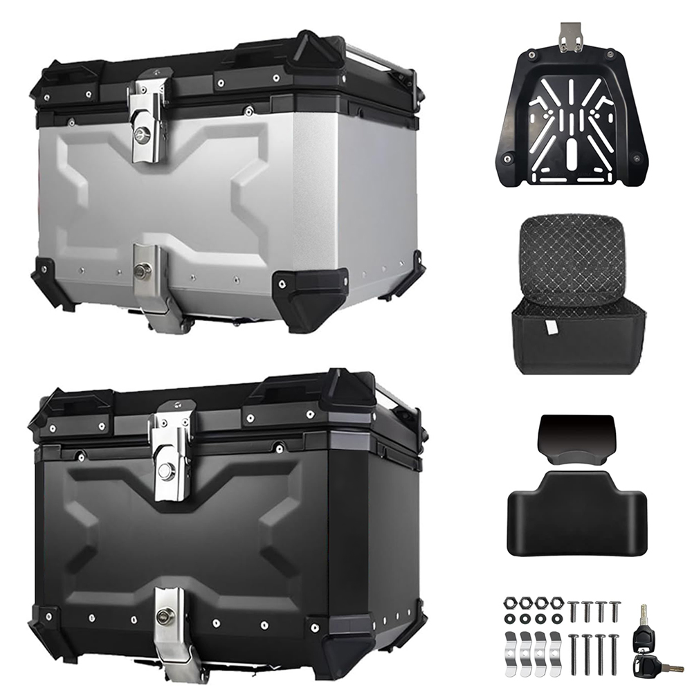 Caja trasera para motocicleta, maletero de 55L, fundas de herramientas universales para equipaje trasero superior para BMW R1200GS R1250GS F850GS 1200 GS LC ADV