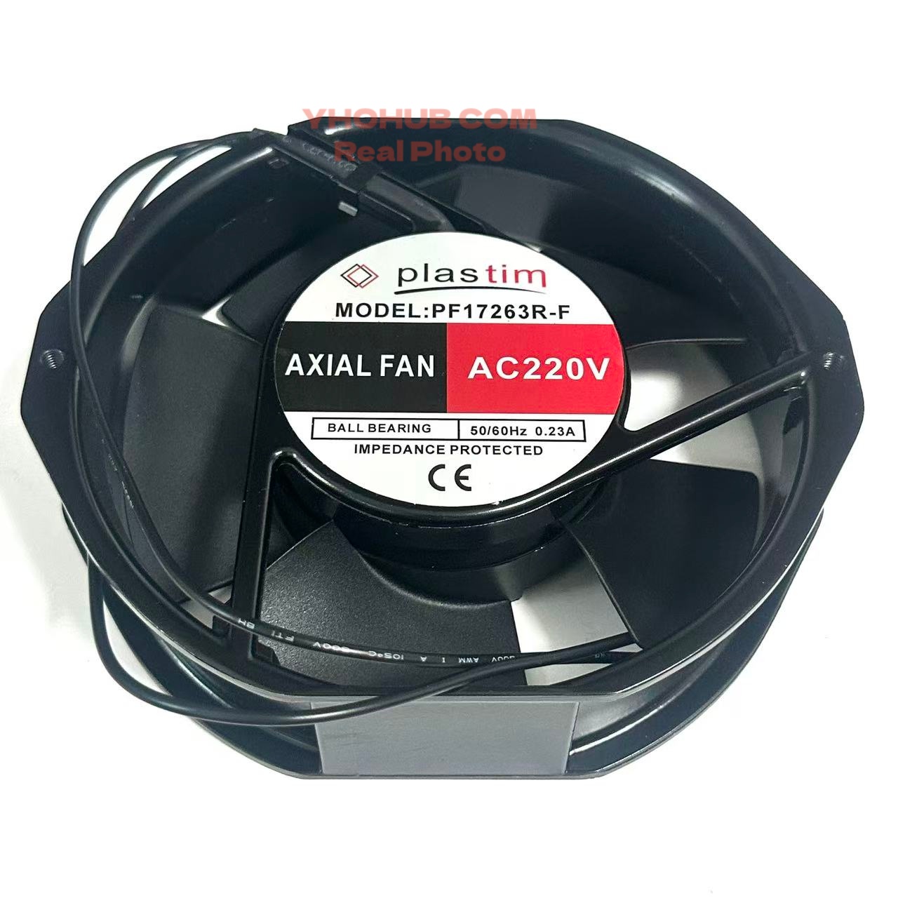PF17263R-F 220V 0,23A 172x150x38mm 2-draads serverkoelventilator