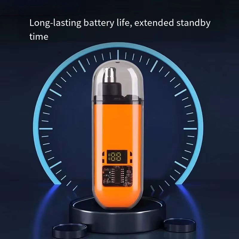 Recortador de Vello Nasal, Mini Recortador de Vello Nasal y de Oídos Portátil, Recortador Nasal Recargable para Hombre