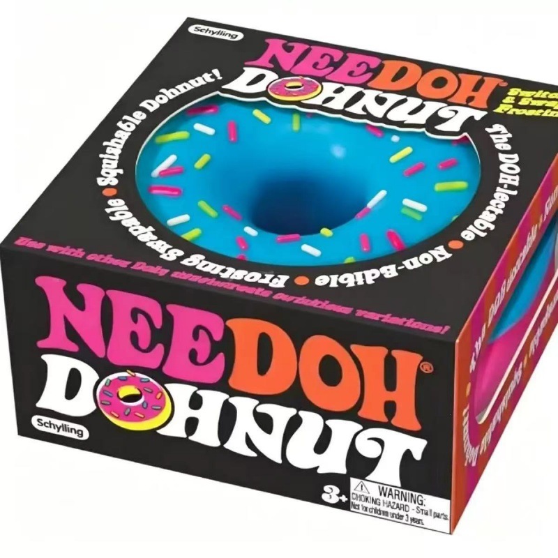 Nowość! Schylling NeeDoh Jelly Donut - zabawka do ściskania, antystresowa zabawka squishy z powolnym powratem do kształtu, idealny prezent.