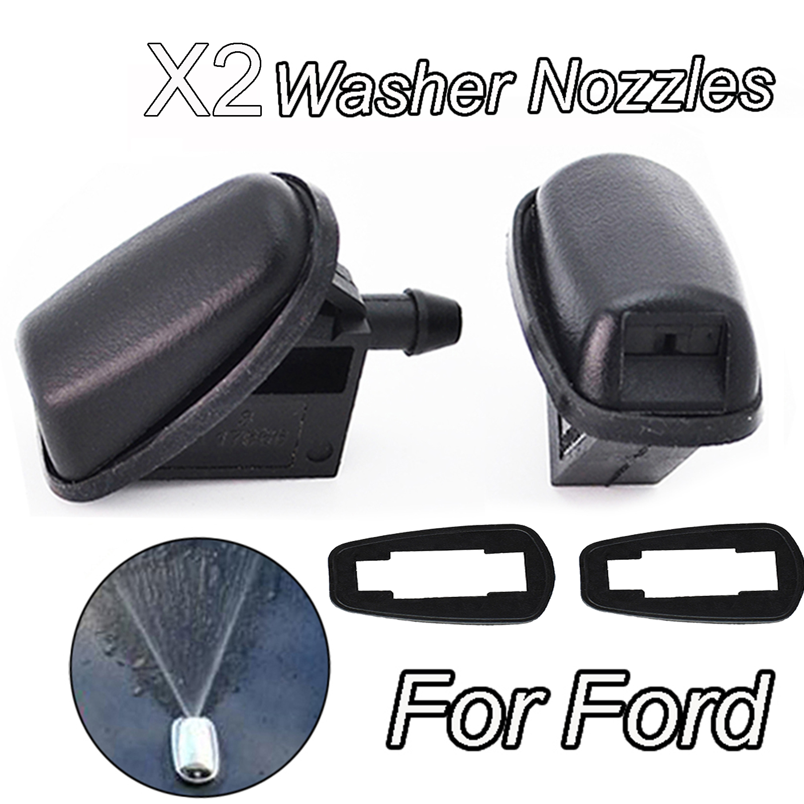 2szt Dysza spryskiwacza przedniej szyby do Ford Focus MK2 MK3 Mondeo MK4 C-max MK2 Fiesta MK5 KA MK1 Galaxy MK3 Fusion