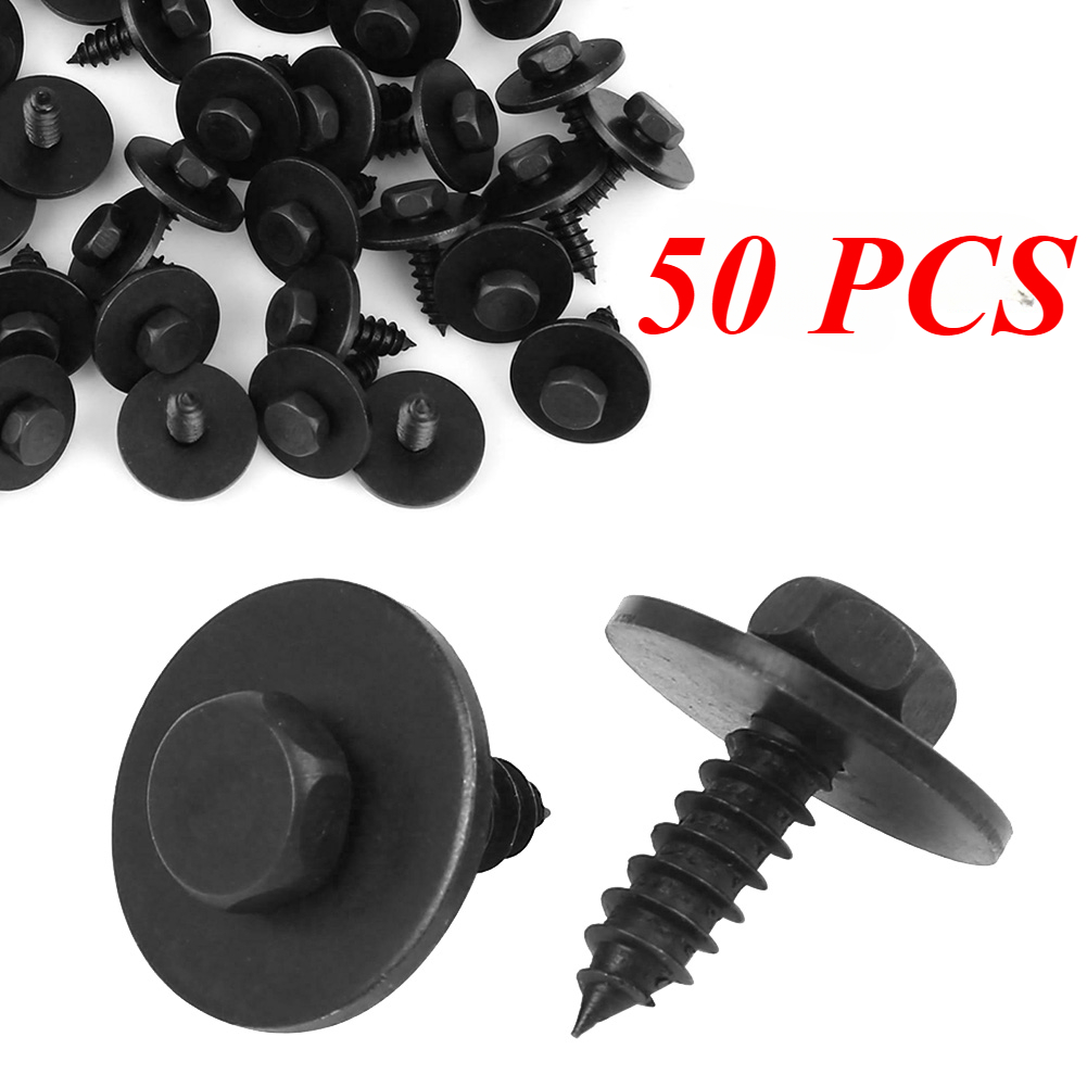 Clips de fixation automatique pour voiture, 50 pièces, vis de retenue de boulon, doublure de garde-boue sous le vis de couverture pour BMW 07147129160   Clips à punaises