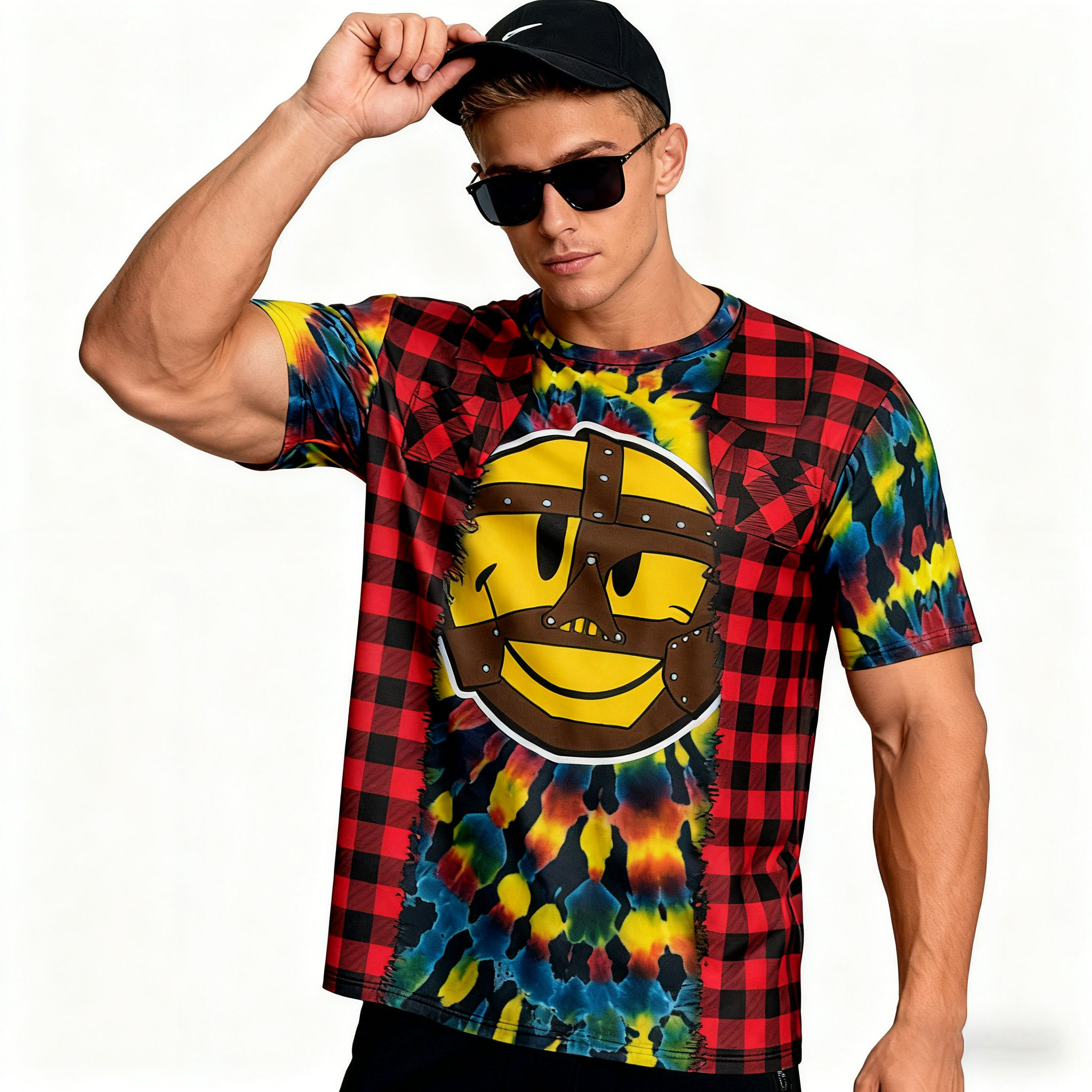 Mannen Mick Foley Cosplay T-shirt Modieus Straat Trend Los Ademend Outdoor Activiteit Sport Fitness Ronde Hals Korte Mouw