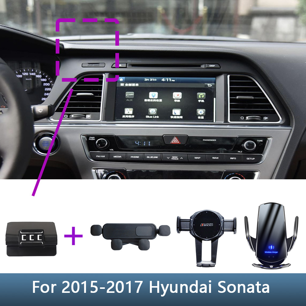 Für Hyundai Sonata LF 2015 2016 2017 2018 2019 Auto Telefon Halter Spezielle Feste Halterung Basis Drahtlose Lade Halterung Zubehör