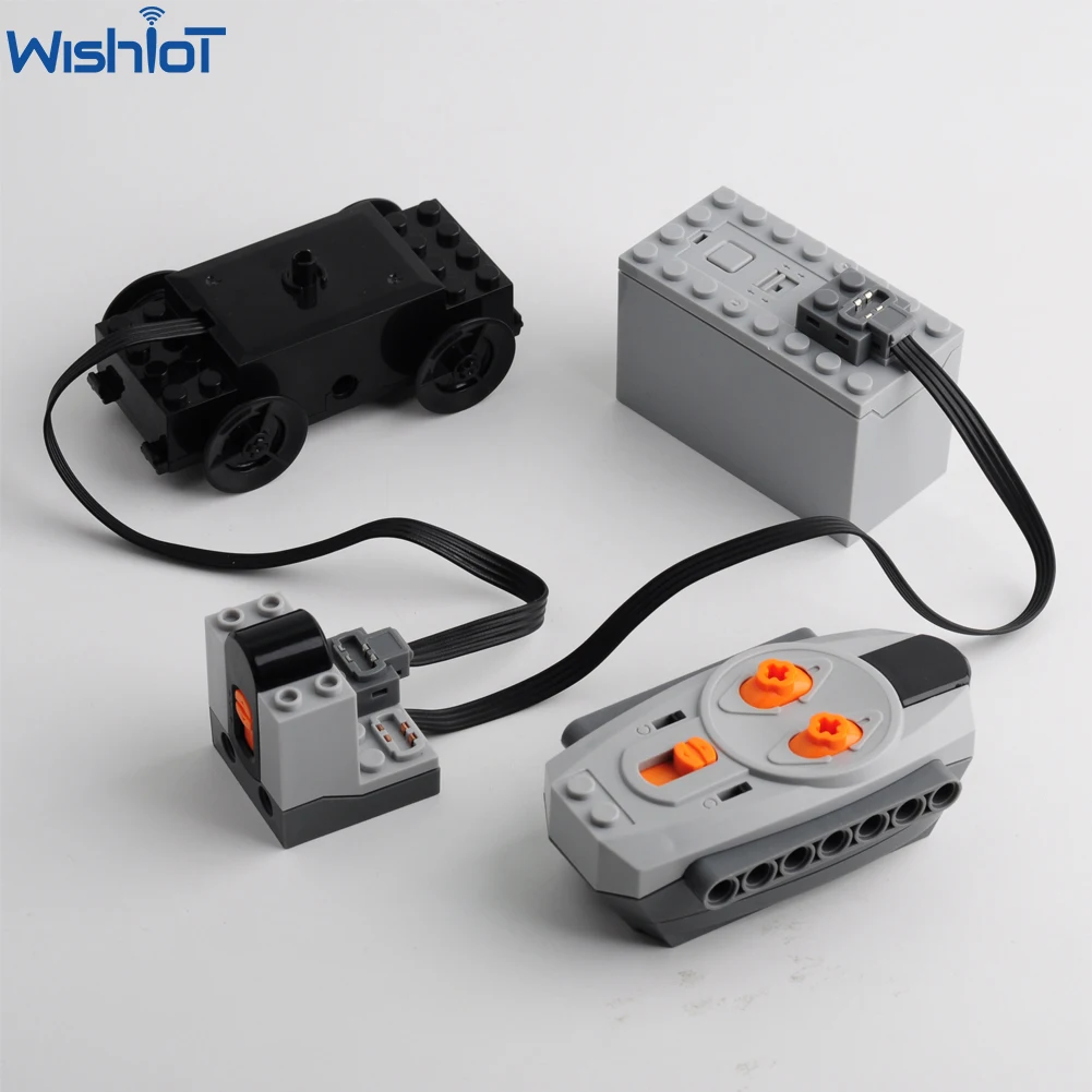 High-Tech MOC Power ฟังก์ชั่น88002รถไฟชุดมอเตอร์ใช้งานร่วมกับ Legoeds 10219 10254 IR รีโมทคอนโทรล8879 8884