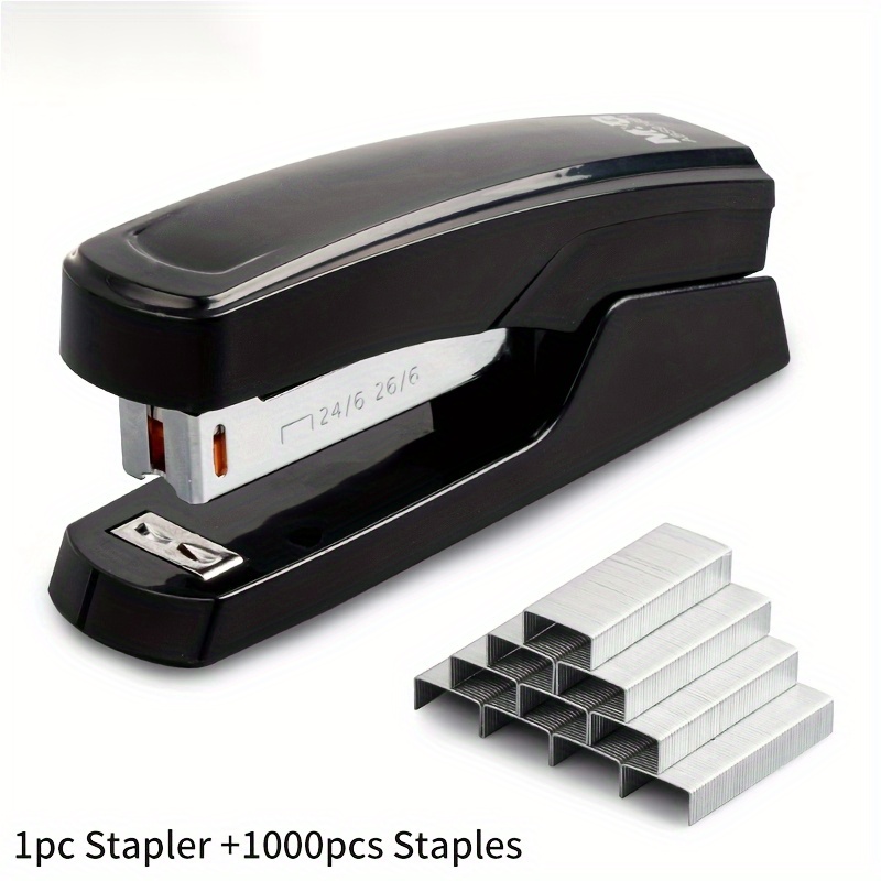 Agrafeuse Durable avec 1000 clous capables de reliure, 25 feuilles de papier, fournitures de papeterie professionnelles pour le bureau et l'étude
