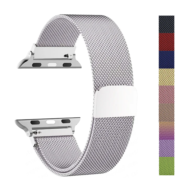 Pasek Milanese Loop do zegarka Apple Watch Opaska na nadgarstek Metalowa siatkowa bransoletka iWatch Series 4 5 6 7 8 9 Ultra 49 mm 44 mm 40 mm 45 mm 41 mm