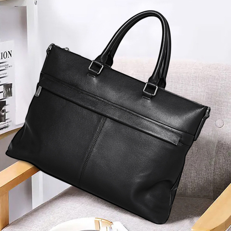 New Men's Genuine Messenger Bag Men Leather Man Bags Cowhide Laptop 15.6inch Business Large Capacity Briefcase Crossbody Bag