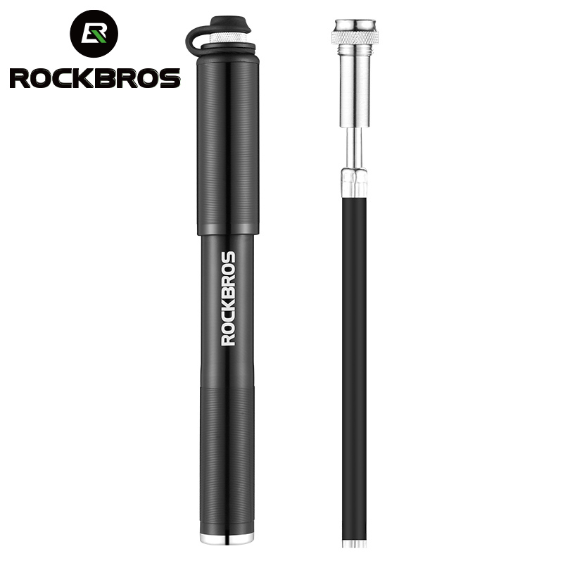 ROCKBROS Bomba de bicicleta Mini bomba de aire portátil de alta presión 160 PSI MTB Inflador de neumáticos de bicicleta de carretera Accesorios de ciclismo (A/V) (F/V)