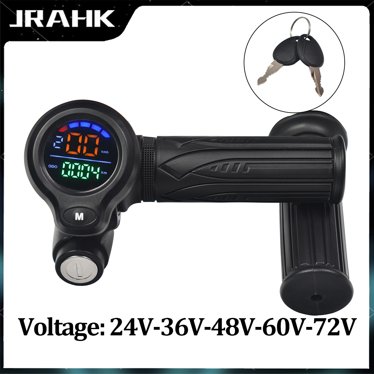 JRAHK rower elektryczny skuter wyświetlacz akceleratora Ebike przepustnica cyfrowy Monitor do roweru 48v wyzwalacz skutera elektrycznego