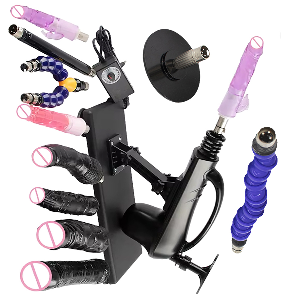 Vibrador Feminino, Máquina de Sexo, Pistola de Masturbação, Dildo com Acessórios para Vagina e Ânus, Brinquedos Sexuais Automáticos para Mulheres e Homens