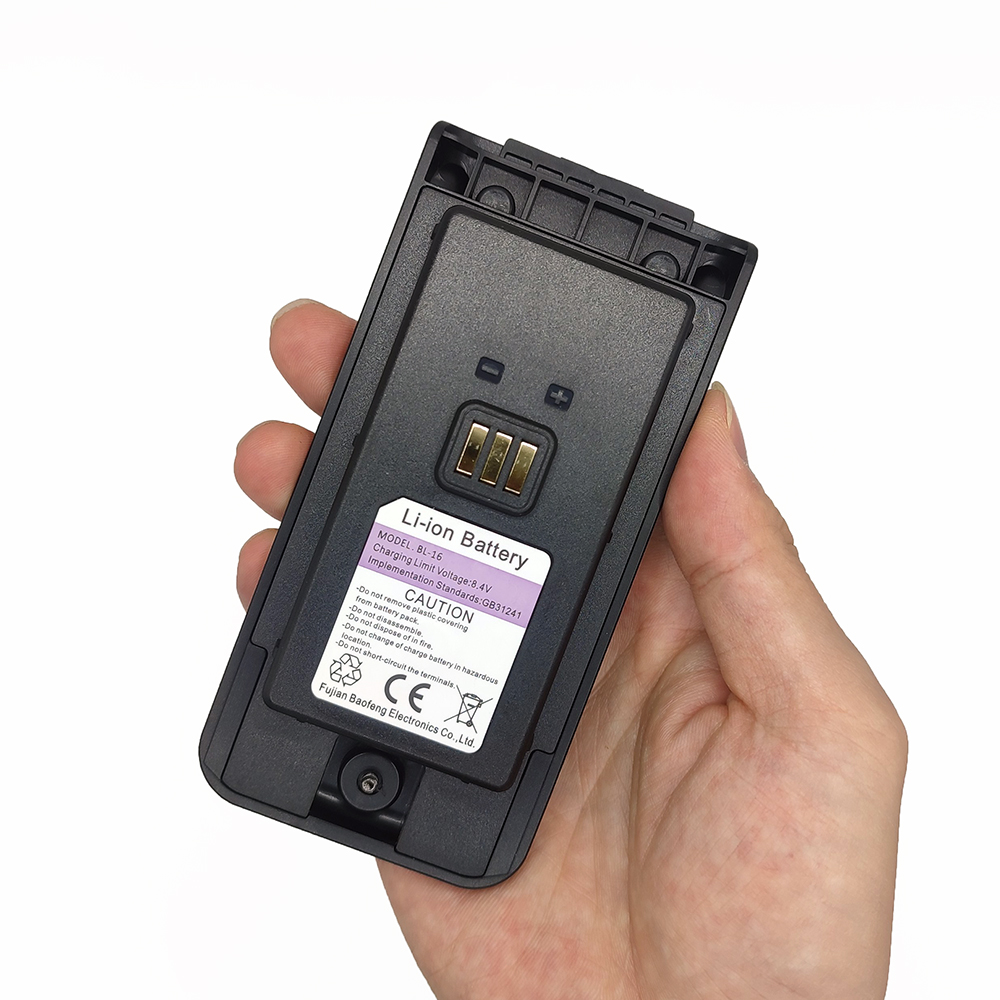Литий-ионный аккумулятор BAOFENG UV-16H Pro, 100% оригинал, поддержка 8,4 В, зарядка типа C, совместимая с двусторонней радиосвязью UV-16M, дополнительная батарея