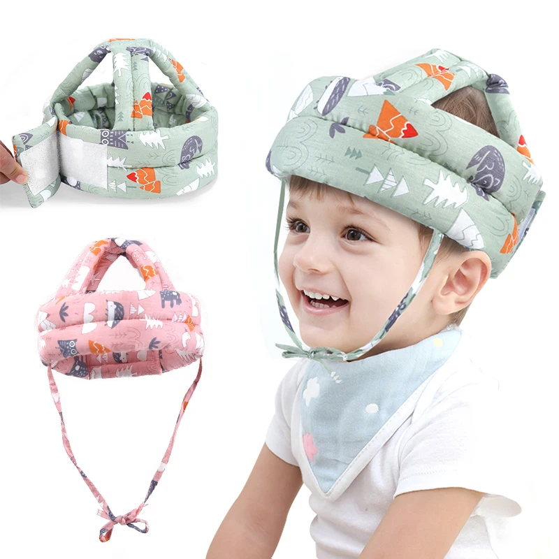 Chapéus de segurança e proteção de cabeça macios e confortáveis, chapéus ajustáveis para bebês e crianças pequenas, chapéu protetor anticolisão, capacete de segurança para bebês