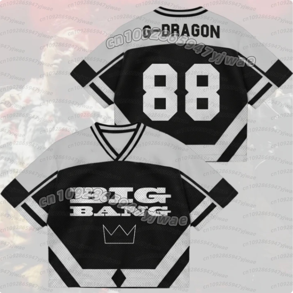 Zomer Mannen Vrouwen BigBang 2026 World Tour Gemengde MeshJersey Cadeau Voor Fans Korte Mouw TAEYANG G-DRAGON Fans Mannen T-shirt