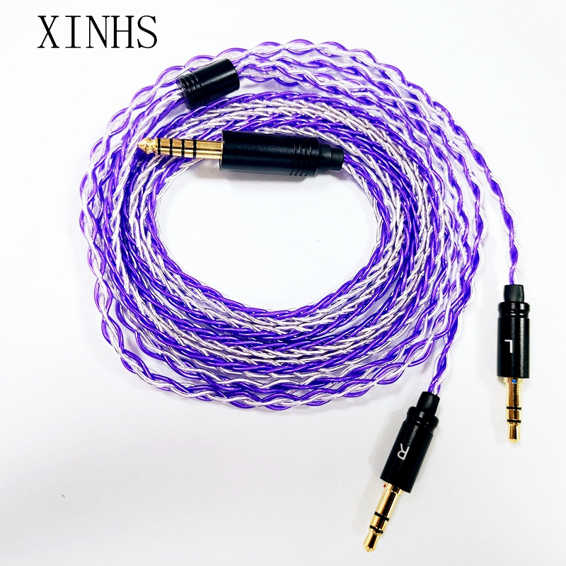 Adaptateur de câble casque XINHS 8 cœurs double jack 3,5 mm vers 4,4 mm – Convertisseur audio haute fidélité