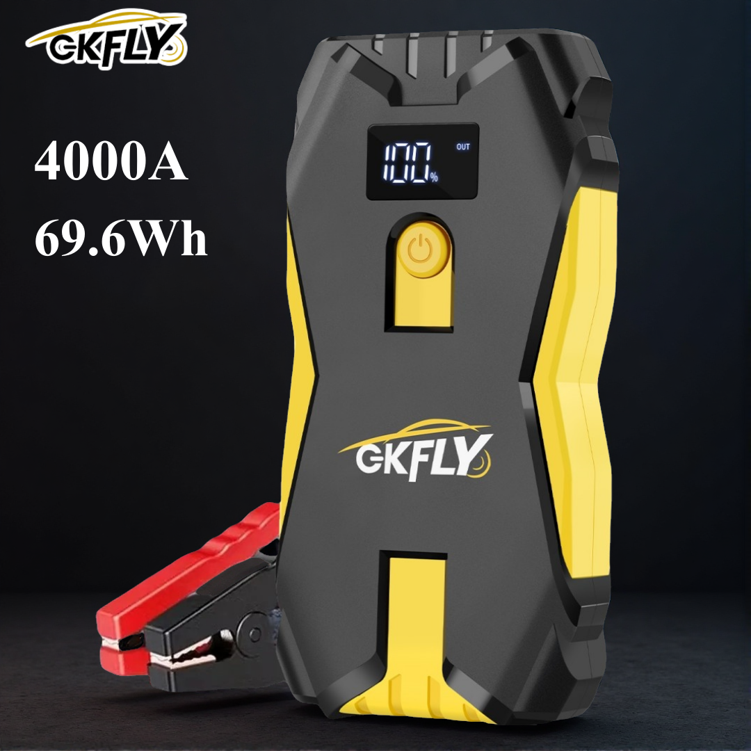 GKFLY 4000A Rozrusznik Samochodowy Wysokiej Mocy 69.6Wh Power Bank Urządzenie Awaryjne do Rozruchu Samochodu Przenośne Boostery Akumulatorów Samochodowych