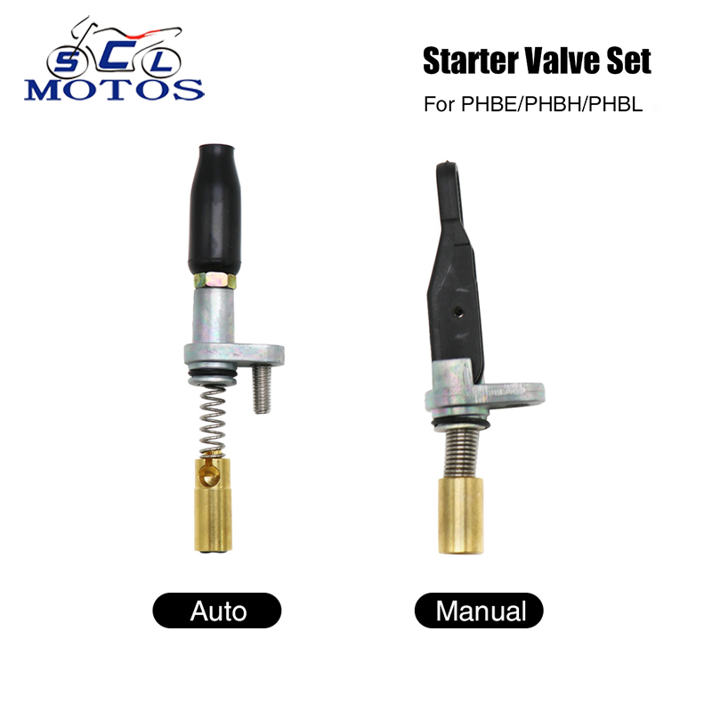 Sclmotos- Manual/Automatic Pull Choke Assembly Starter Valve Set For Dellorto PHBE PHBH PHBL 125 PK Motorcycle Carburetor Carb