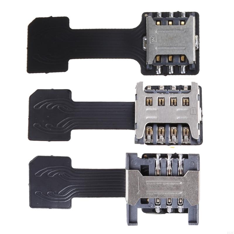 SIM Card Adapter Converter Standby Flex Cable Dual SIM + Micro SD Dois-em-um Horizontal para Android Sim Card Extensão