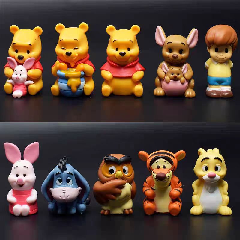 10 pièces/ensemble dessin animé Winnie l'ourson figurine jouet ourson tigrou Bourriquet porcelet figurine poupées jouet cadeaux pour les enfants