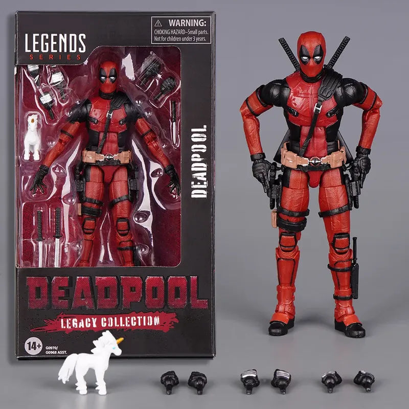 Nova Marvel Legends Deadpool Action Figure Hero Modelo Premium 6-Polegada 15.5cm Brinquedo Poseable Com Articulações Articuladas Presentes para Crianças