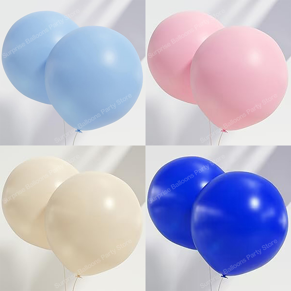 ลูกโป่งสีชมพูสีพาสเทลขนาดใหญ่ขนาด18นิ้ว, ขนาด2/4/6ชิ้นลูกโป่งขนาดใหญ่สีขาวทรายสีฟ้าลูกโป่งสำหรับงานเลี้ยงวันเกิดงานแต่งงาน