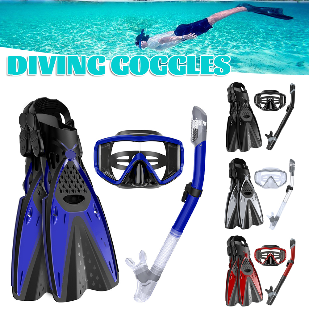Profesjonalny zestaw do snorkelingu zestaw do snorkelingu z przeciwmgielną maską do nurkowania sucha fajka do snorkelingu płetwy narzędzia do nurkowania