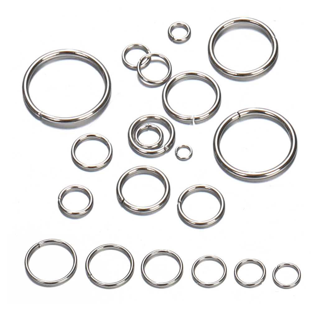 200 teile/los Edelstahl Offene Biegeringe Armband Halskette Ohrring Anhänger Anschlüsse für Schmuck Machen Komponenten Handwerk DIY