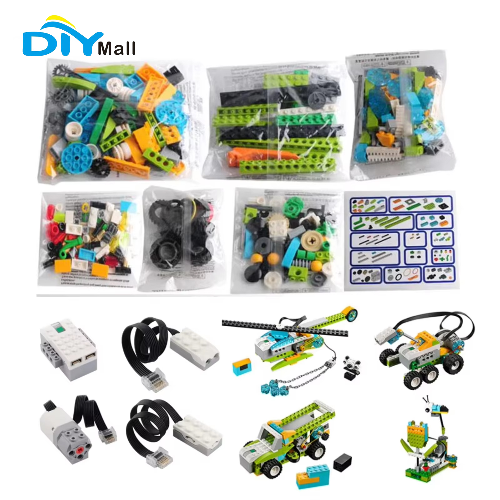 DIYmall Ed-Compatible We-Do 2.0 Programmierbares Bausteine-Set für MINT-Bildung & Intelligenzentwicklung