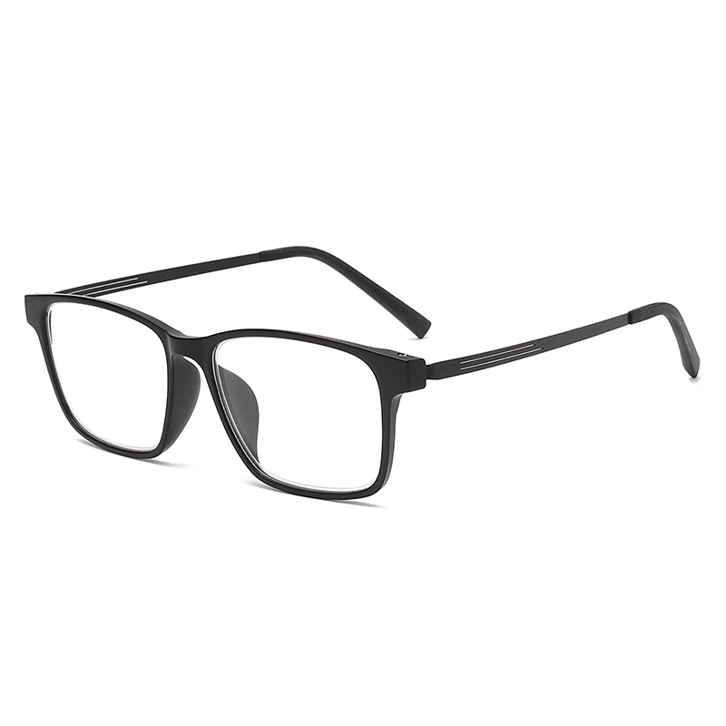 LINGBARGEN Unisex Square Frame Anti Blue Light Reading Glasses TR90 Frame Presbyopic Eyeglasses For Men Women