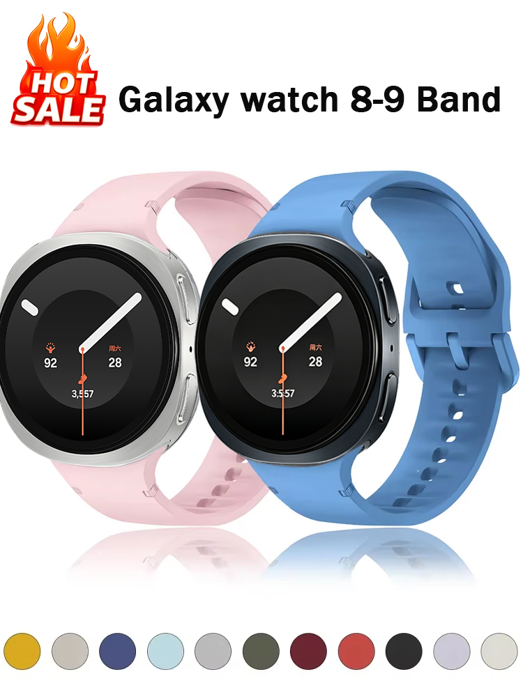 Спортивный ремешок 1:1 для Samsung Galaxy Watch 8-9 44 мм, 40 мм, 8 Classic 46 мм, сменный ремешок-браслет, ремешок для Galaxy Watch 8