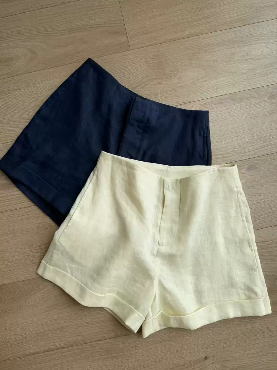 Nouveaux shorts décontractés en lin taille haute de couleur unie pour femmes 2026