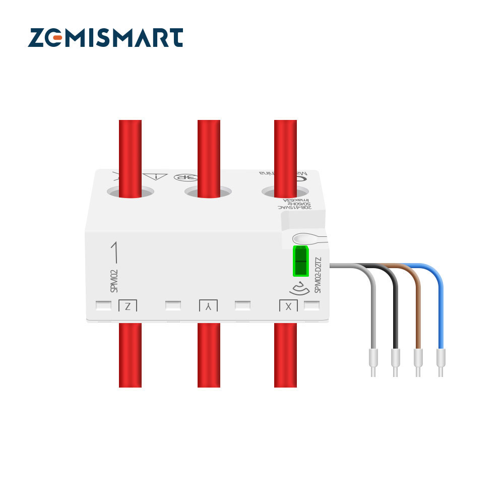 Zemismart Zigbee WiFi 3 相エネルギーメーター電力監視リアルタイム測定消費量 63A Tuya スマートライフと連携