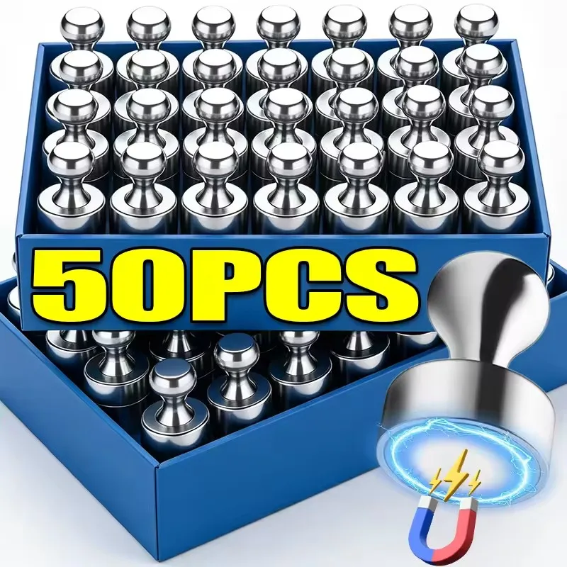 1-50 szt. Super mocne magnetyczne pinezki neodymowe do lodówki, tablic magnetycznych, przyssawki, pinezki magnetyczne.