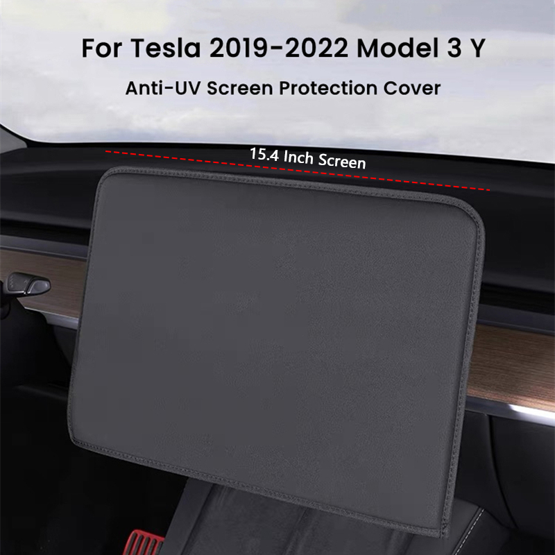 Anti-UV Sunshade หน้าจอป้องกันสําหรับ Tesla รุ่น 3 Y คอนโซลกลางนําทางจอแสดงผลฝุ่นกรณีอุปกรณ์ตกแต่งภายใน