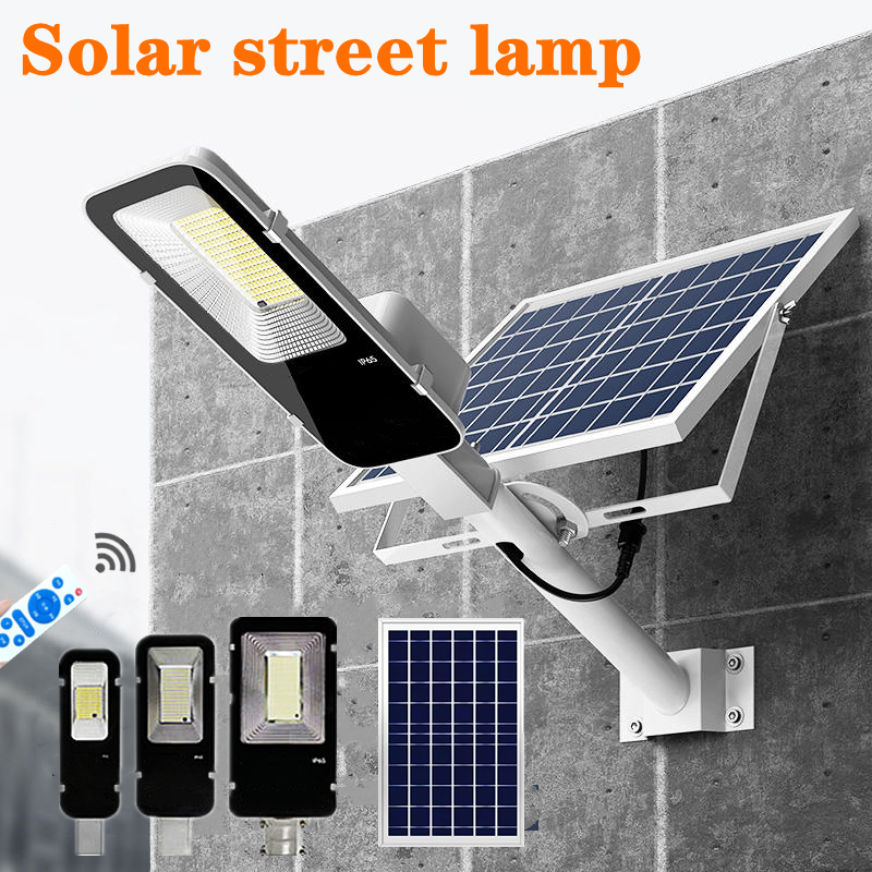 Farola solar para exteriores de alto brillo, 300W/200W/100W, 6000mAh, impermeable, automática, atardecer al amanecer, garaje, jardín, farola
