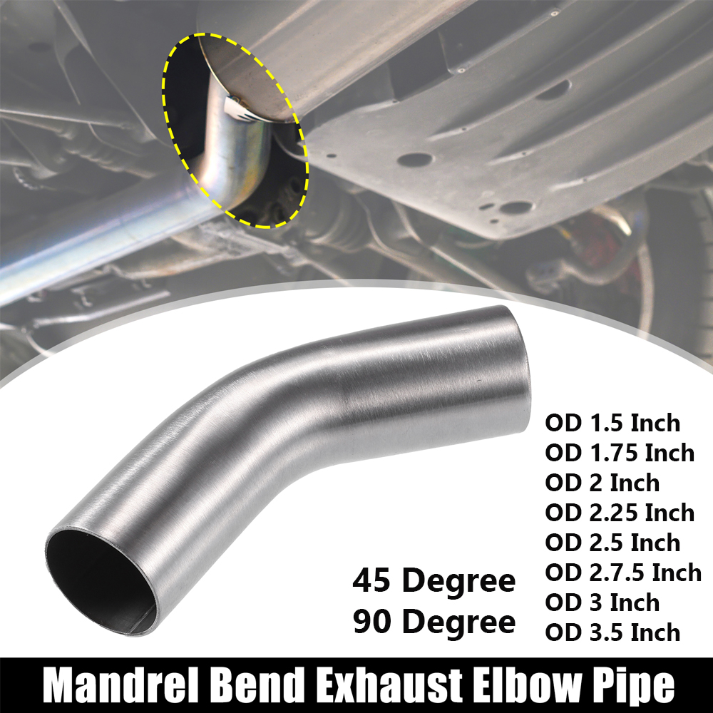 Coude de mandrin résistant à 45/90 pour voiture, acier inoxydable SS304, OD 38mm 44mm 50mm 57mm 63mm 70mm 76mm