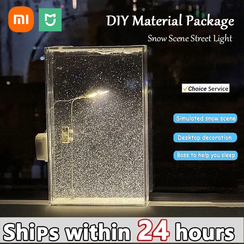 Xiaomi Mijia-luz de calle con escena de nieve, luz nocturna de cáñamo que fluye, simulación hecha a mano, paquete de Material DIY, regalo creativo de Navidad