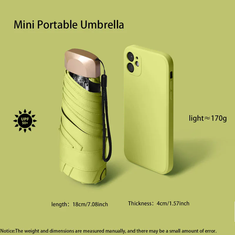 Mini guarda-sol ao ar livre proteção UV ultraleve dobrável guarda-chuva de cinco dobras guarda-sol