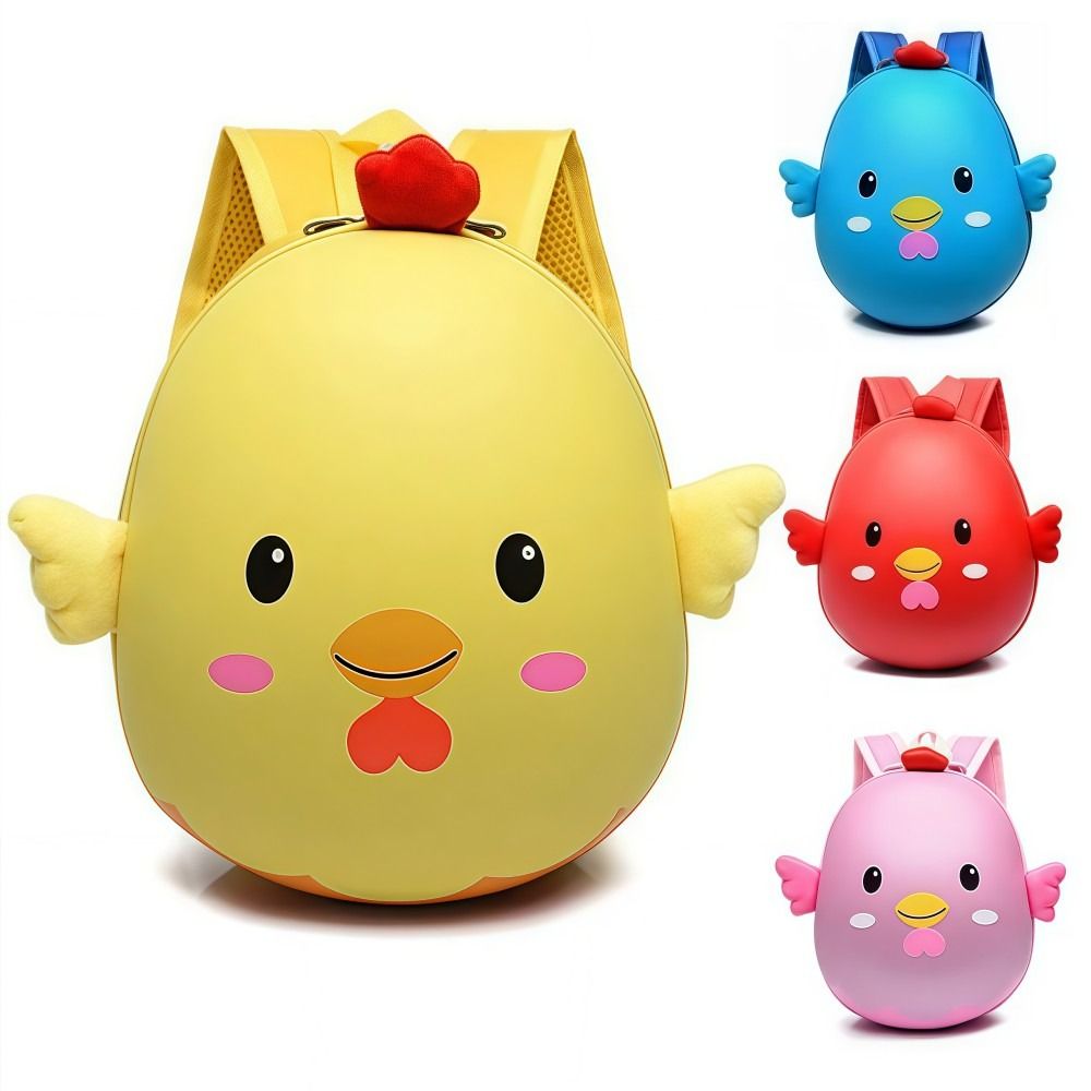 Unique 3D Egg Shell Backpack Large Capacity Simulation Chick Backpack Waterproof Cartoon Children SchoolBags Kid Gift