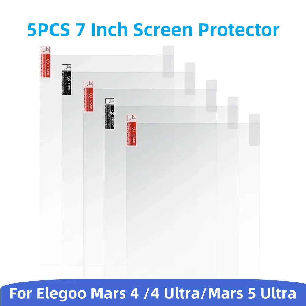 5 Pièces Film Protecteur Anti-Rayures pour ELEGOO Mars 4/4 Ultra/Mars 5 Ultra - Accessoires Imprimantes 3D Résine LCD