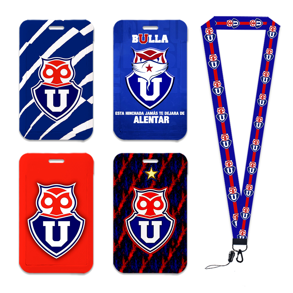 Chile Football Team Card Holder Neck Strap Keychain Bus Card Case Lanyard Men Door Identity Badge Holders Students Lanyards