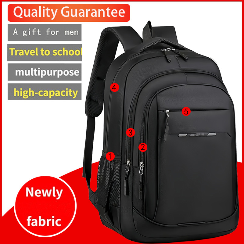 Trendy Men's Laptop Backpack Multi-color Design for Work Travel Daily Commute Durable Multi-pocket Functional Business Bag