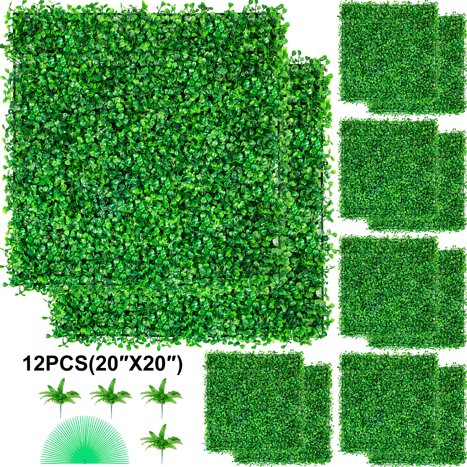 SucceBuy plante artificielle décoration murale haie en buis panneau mural décor à la maison fausse herbe toile de fond mur confidentialité haie écran
